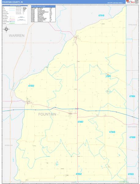 Digital Maps Of Fountain County Indiana