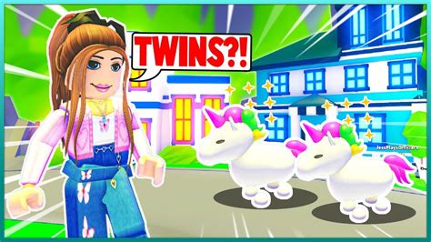 Adopting Twin Unicorns In Adopt Me Roblox Youtube