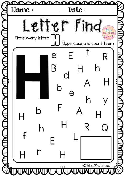 Alphabet Letter Of The Week H Letter H Activities For Preschool