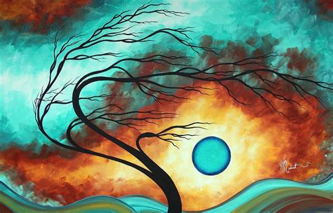 Original Bold Colorful Abstract Landscape From Fine Art