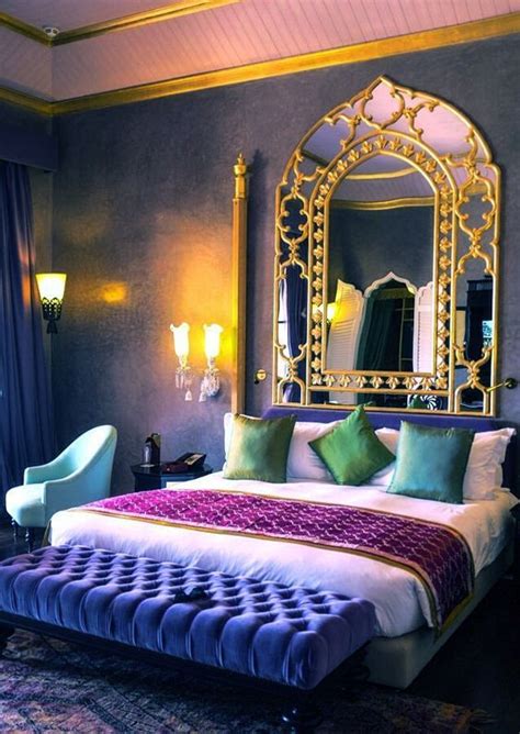 The arabian nights is a great party theme for all ages and locations. Taj Palace Marrakech | モロッコ風寝室, ベッドルームのデザイン, モダンベッドルーム
