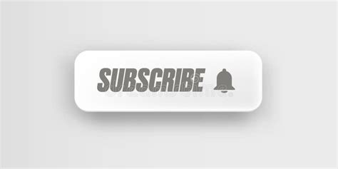 Printwhite Paper Subscribes Button With Ring Bell Isolated On Stylish
