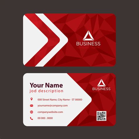Red Business Card 598722 Vector Art At Vecteezy