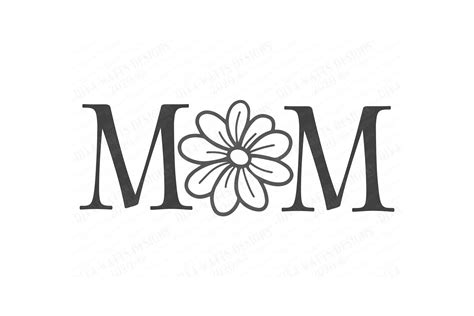 Mom - Daisy Flower - Sign Shirt Tote - SVG DXF EPS JPG PNG (539729