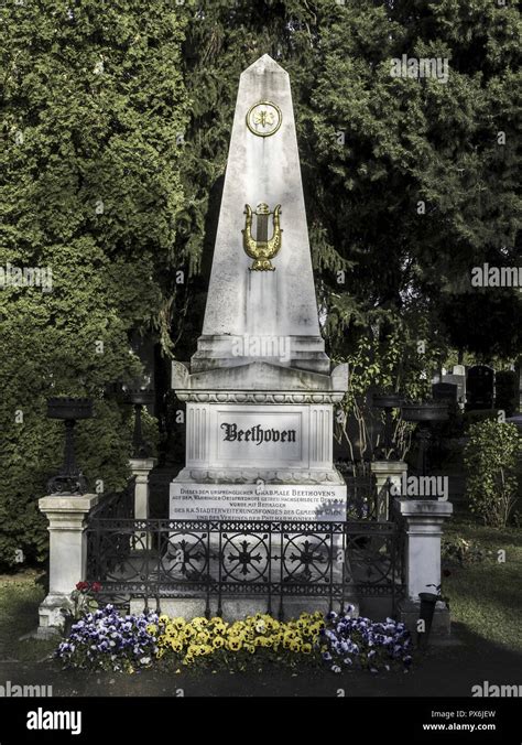 Vienna Central Cemetery Grave Of Ludwig Van Beethoven Austria 11