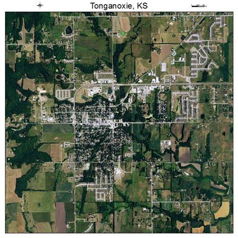 aerial photography map of tonganoxie ks kansas
