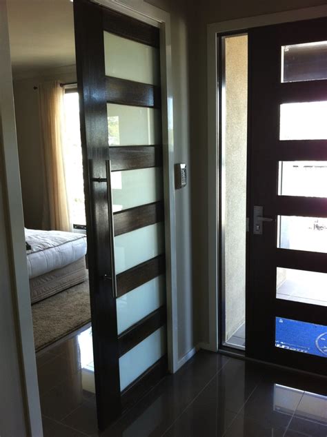 Barn doors are also an excellent space saving solution versus a tradition swing door while adding character and a unique charm to any room. Entrance door with sliding door to master bedroom ...