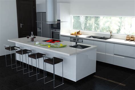Contemporary white kitchen ideas with island. 7 Black and white kitchen island | Interior Design Ideas.
