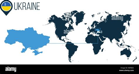 Ucrania Moderna Ubicación Mapa De Vectores Para La Infografía Todos