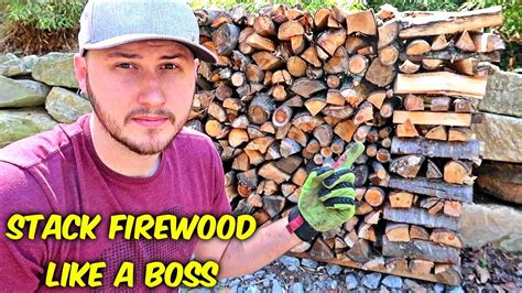 How To Stack Firewood Like A Boss Youtube