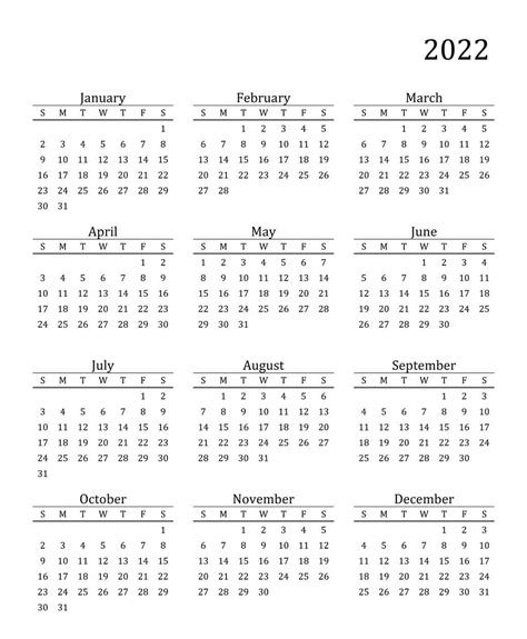 Printable 2022 Calendar Printableall