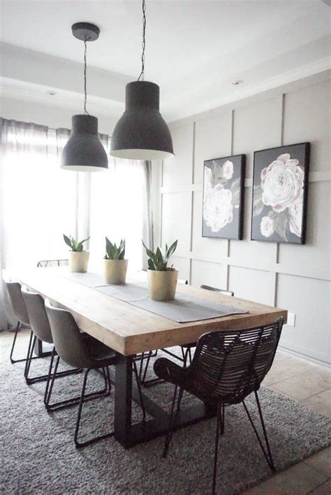 Aloha bootless, as the gall yearly. Modern Farmhouse Dining Table with Black Base and Natural ...