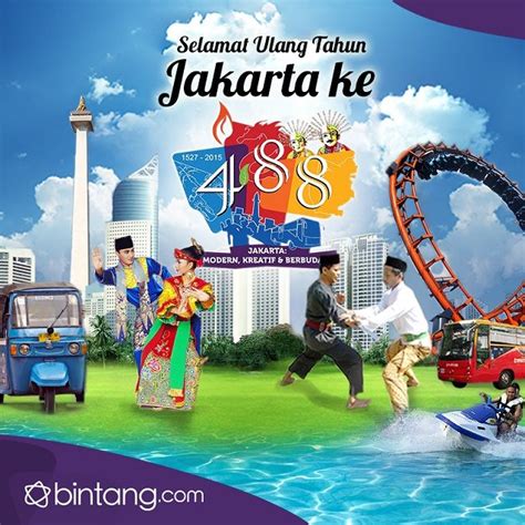 Seperti yang saat ini kita bahas yaitu hut dki jakarta 2021. HUT Jakarta ke-488 Bintang.com Indonesia | Kreatif, Ulang ...