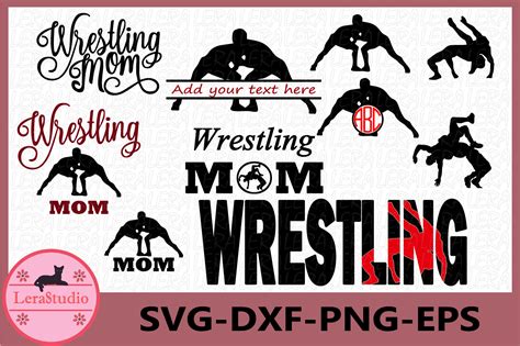 Wrestling SVG, Wrestling Mom svg, Wrestling Monogram svg