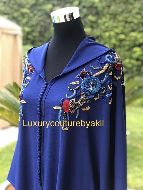 Jellaba Bleu Roi Fashion Moroccan Caftan Outfits