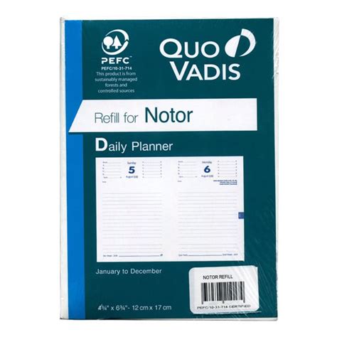 Quo Vadis 2022 Notor Yearly Planner Refill