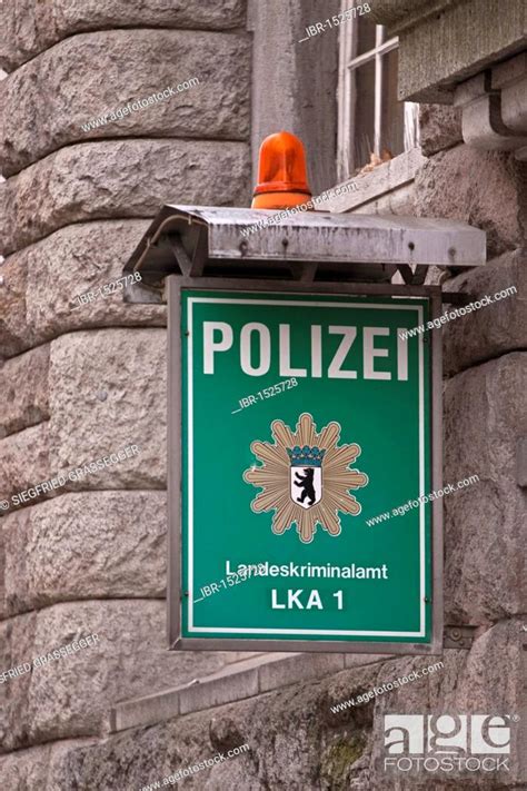 Sign Polizei Landeskriminalamt Lka 1 German For Police Lka 1 State