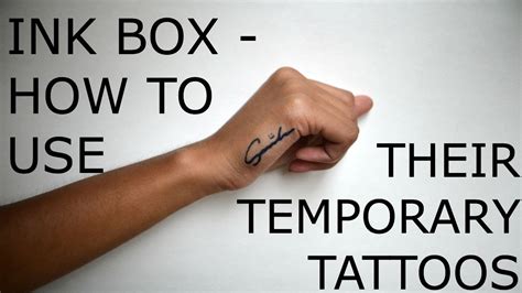 Ink Box How To Use Their Temporary Tattoos Youtube