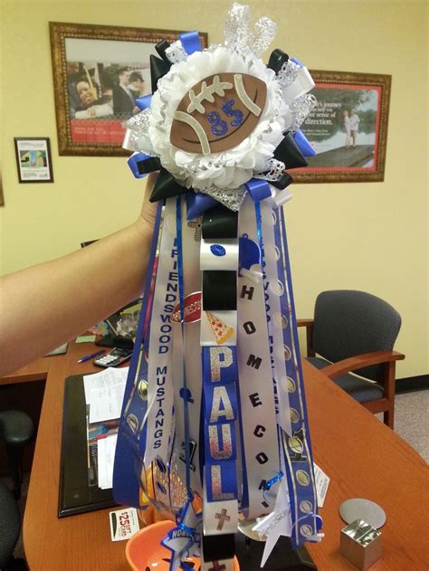 Boys Homecoming Arm Mum Blue Black White And Silver Homecoming