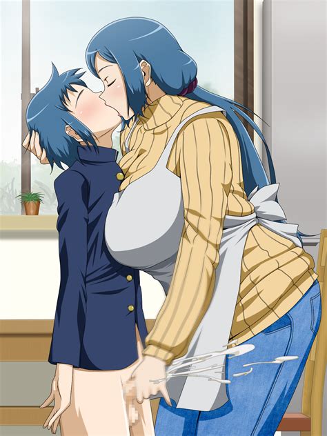 Rule 34 Apron Blue Hair Blush Bottomless Breasts Censored Closed Eyes