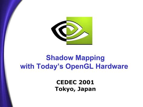 Shadow Mapping With Todays Opengl Hardware Ppt