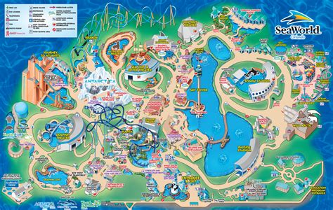 Seaworld Park Map Seaworld Orlando Orlando Map Orlando Theme Parks