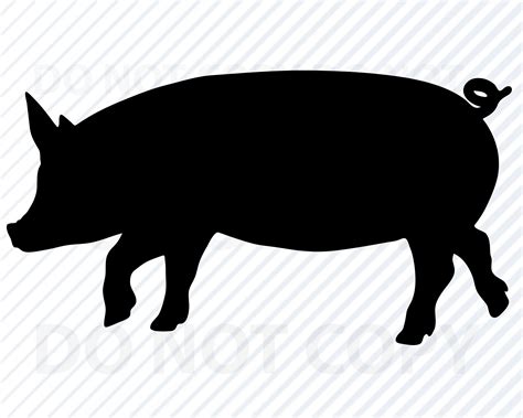 Pig SVG Files for Cricut Pig Clip Art Pig Silhouette Vector | Etsy