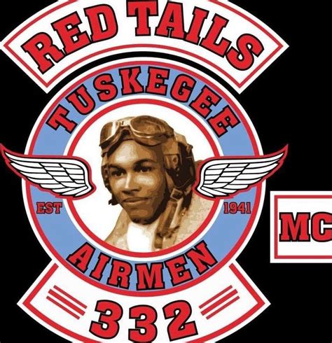 Red Tails Tuskegee Airmen Est 1941 Mc 332 Black Pilot Head In Center Of