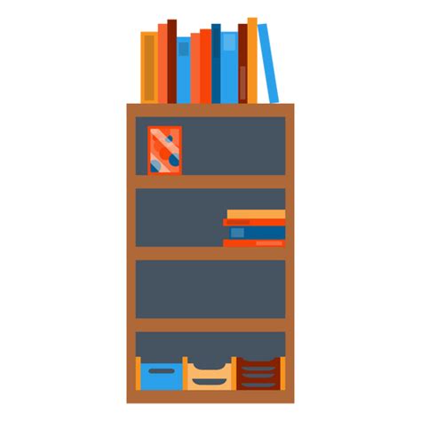 Bookshelf With Office Papers Clipart Transparent Png