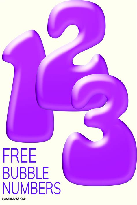 Free Printable Bubble Numbers Bubble Numbers Free Printable Numbers