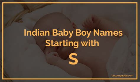 Indian Baby Boy Names Starting With S Cacompadda