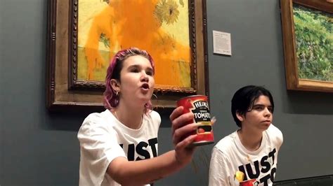 Climate Protesters Throw Tomato Soup On Van Gogh Painting Video