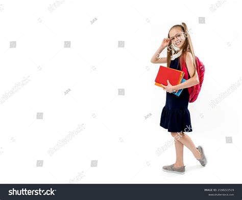 Happy Cute Child Girl School Uniform Stock Photo 2198222519 Shutterstock