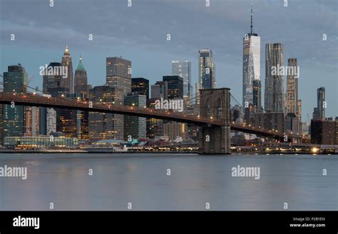 New York Skyline From Across The East River Hi Res Stock Photography