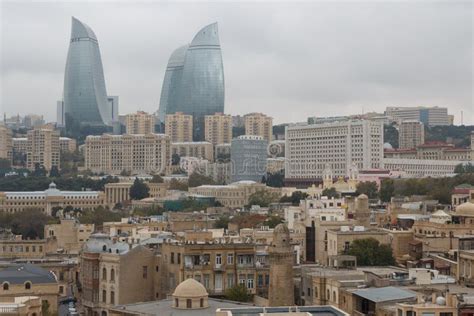 A View The Baku Downtown Editorial Photography Image Of Office 107785332