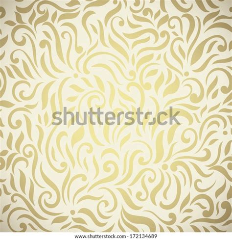 Elegant Stylish Abstract Floral Wallpaper Seamless Stock Vector