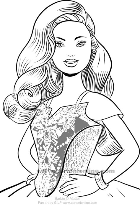 Barbie Fashionista 19 Coloring Page