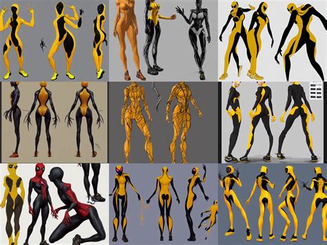 Full Body Character Turnaround Of A Woman In An Orb Stable Diffusion