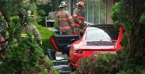 Porsche Crashes Through Hedge In West Vancouver News