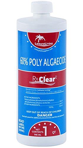 Buy Rx Clear Algaecide 60 Plus Non Foaming Formula For Above Or In