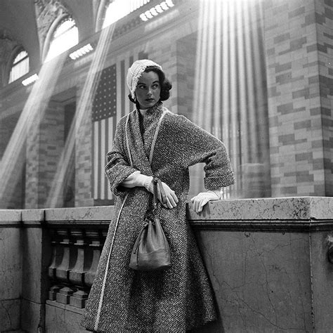 A Model Sporting The Latest In Tweed Fashion In Grand Central Station