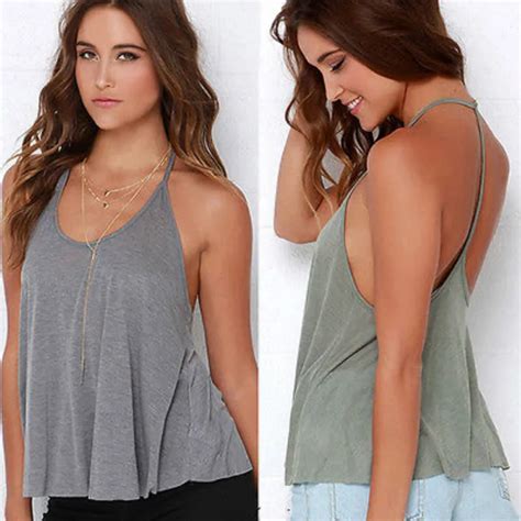 Fashion Summer Women Casual Solid Color Tank Tops Loose Vest Sleeveless Crop Tops Womens One