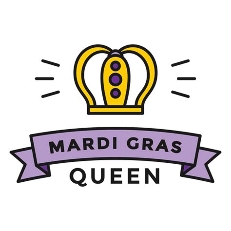 Mardi Gras Queen Badge Transparent Png And Svg Vector File