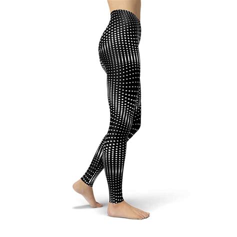 Polka Optical Illusion Yoga Pants Action Curves