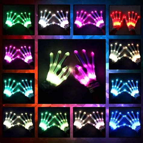 These Skeletal Led Light Gloves Has 12 Colors And 13 Color Changing