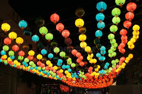 Colorful Lanterns For Chinese New Year Stock Image Image Of Lantern