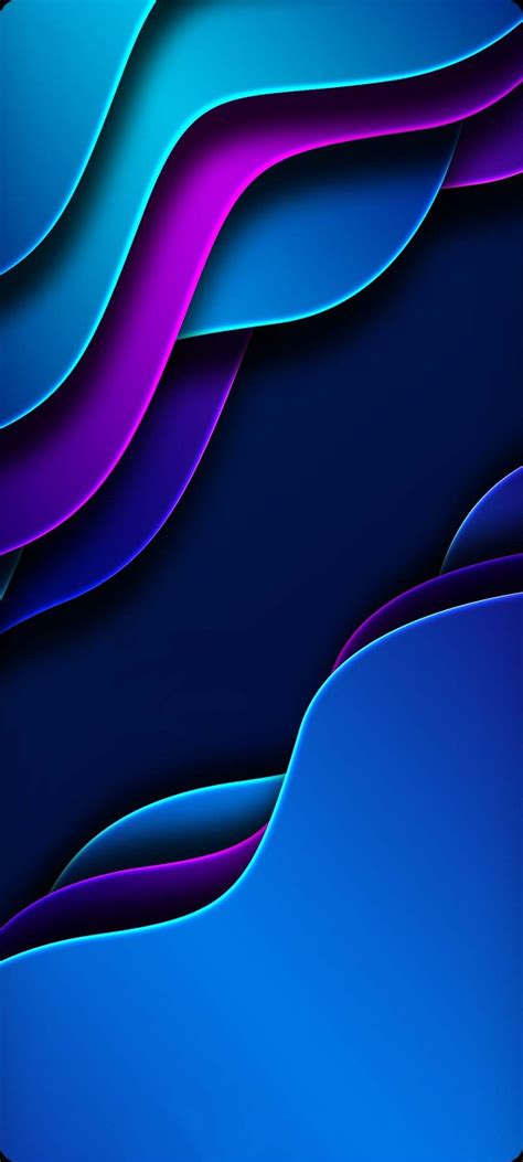 An Abstract Blue And Purple Background With Wavy Lines
