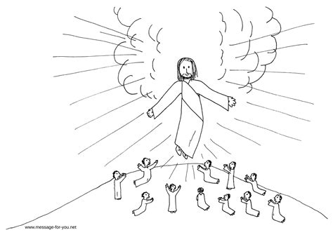 Ascension Of Jesus Coloring Page Clip Art Library
