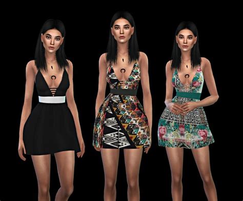 Leo 4 Sims Twisty Dress • Sims 4 Downloads