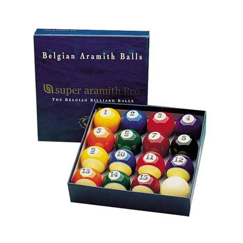 Super Aramith Pro Cup Spot And Stripes Pool Ball Set 2 14in